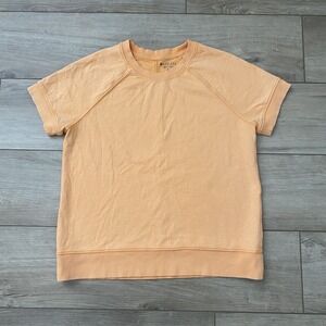 Athleta Sunrise Orange Daily Crop Tee Short Sleeve Womens Small S